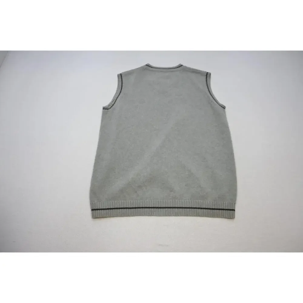 Paul Smith Knitted‎ Vest Gray V Neck Pullover Sweater Mens Size XL